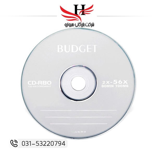 خرید پک 50 تایی سی دی خام برند BUDGET با کیفیت رایت بالا و قیمت عمده | مناسب آرشیو اطلاعات و پخش همکار از هیوارو شهرضا و تهران